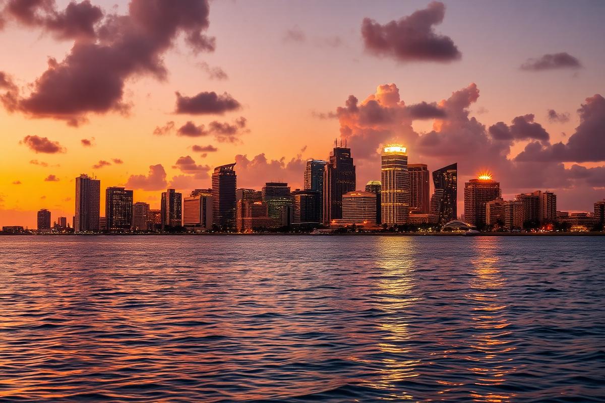 West Palm Beach at sunset